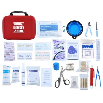 101-Piece Dog Cat Pet First Aid Kit