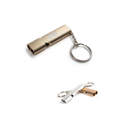Aluminum Double Hole Emergency Whistle