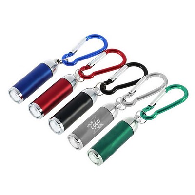 Portable LED Flashlight w/Carabiner Clip