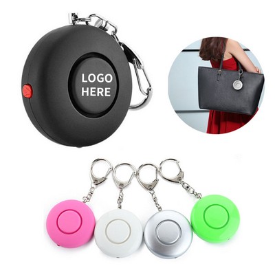 Circular Personal Safety Alarm with LED Keychain