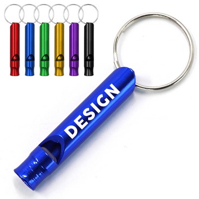 Aluminum Survival Whistle Key Chain