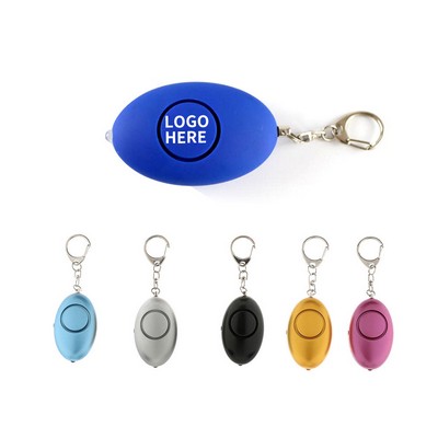 Oval-shaped Emergency Alarm LED Keychain