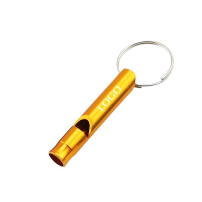 Aluminum Metal Whistle Key Chain