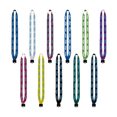 3/4" Cotton Lanyard with Plastic Clamshell & O-Ring