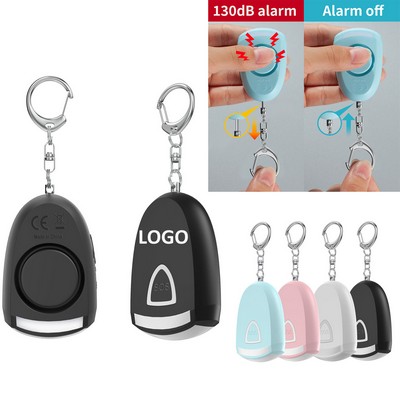 USB-Rechargeable Personal Alarm with Flashlight for Safety